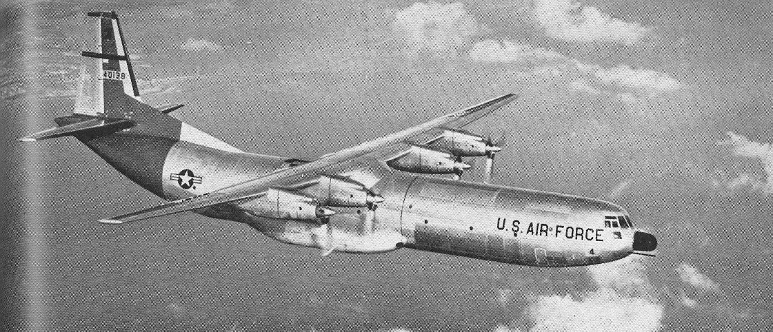 A USAF Douglas C-133A Cargomaster.