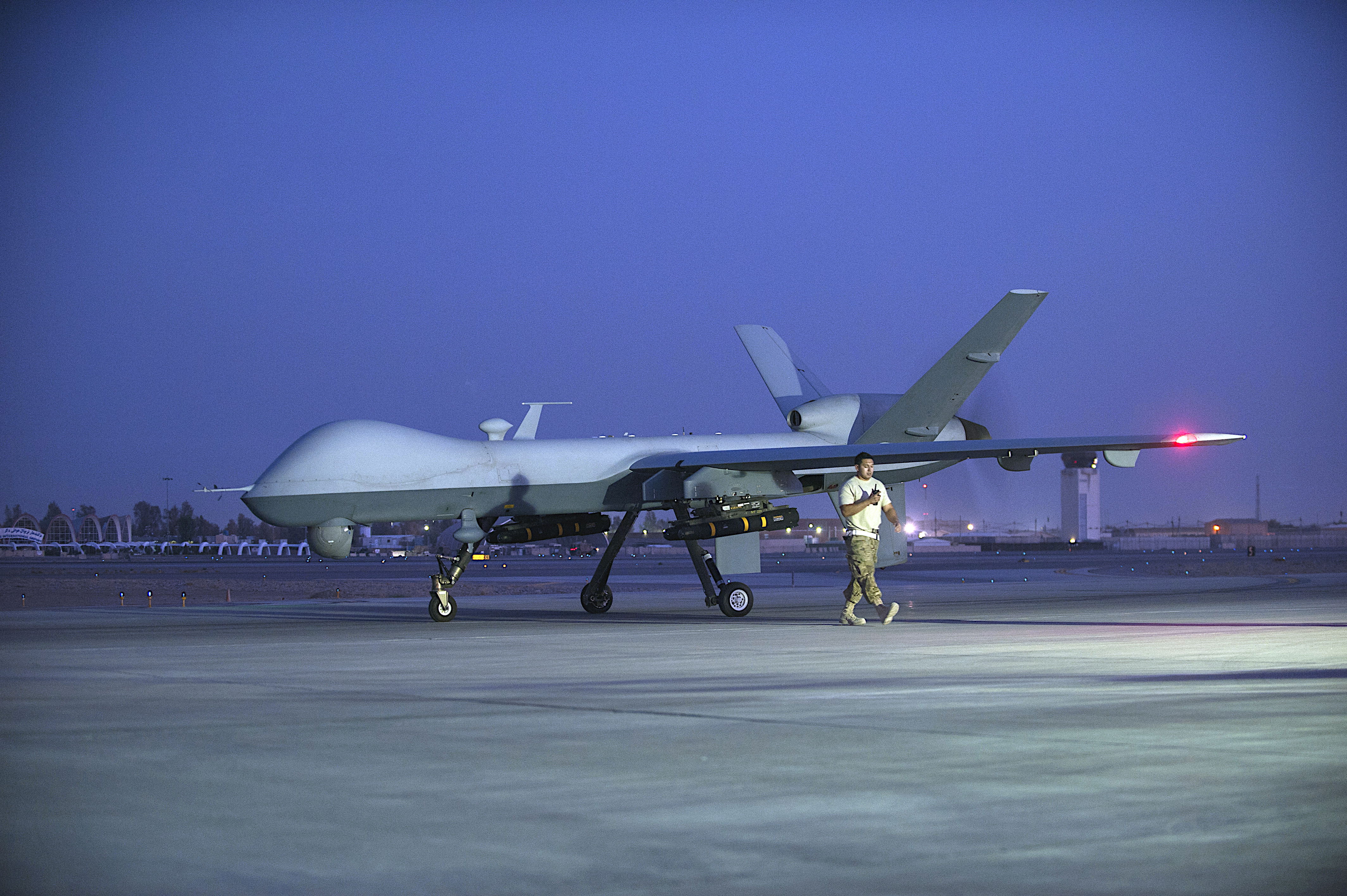 USAF MQ-9A Reaper at Kandahar Airfield 13-08-15 [USAF/Tech Sgt Joseph Swafford]