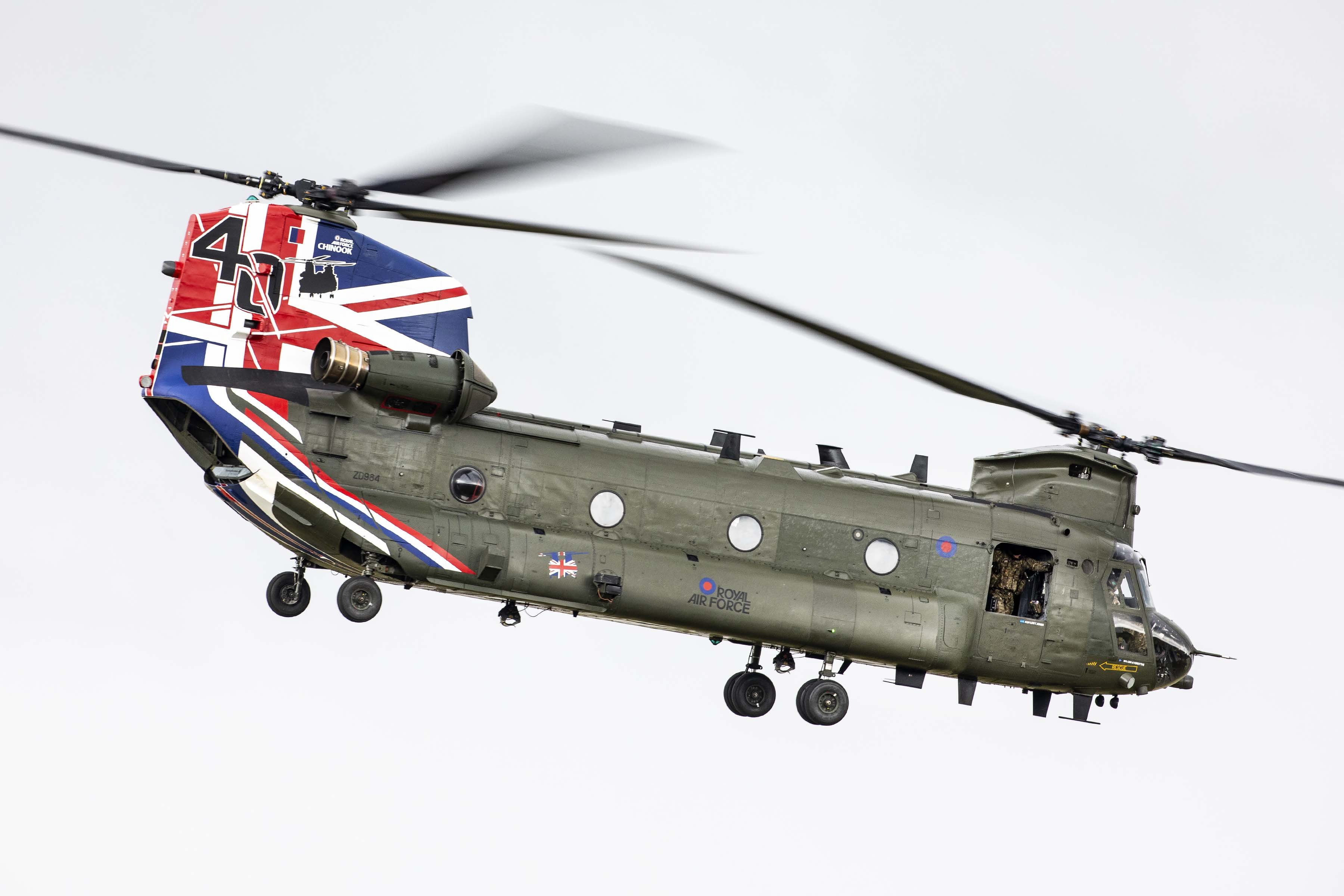 Chinook HC6A 40th Anniversary of Ops scheme [MoD Crown Copyright/Cpl Tim Laurence]