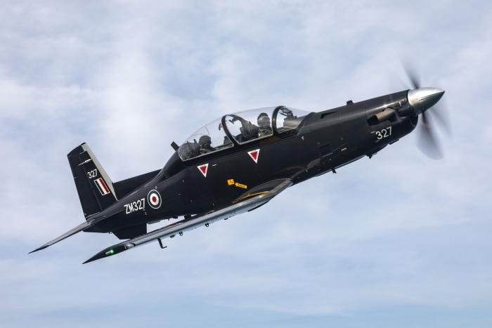 T-6C Texan T1 in-flight 08-08-19 [MOD Crown Copyright/Cpl Tim Laurence]