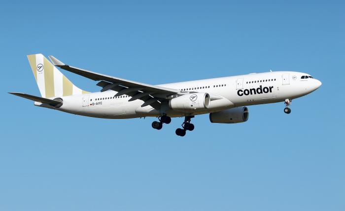 condor unveils new aircraft livery with beach towel-like striped look