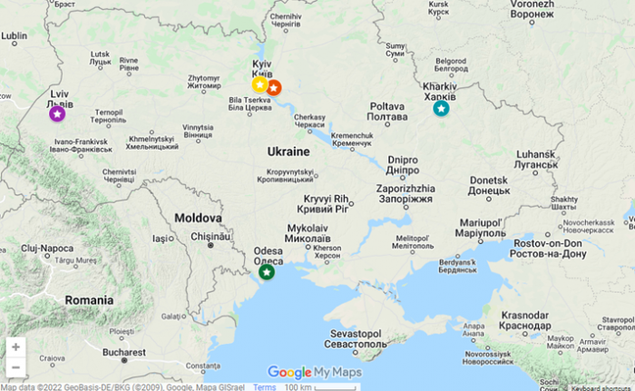 Ukraine Airports Map