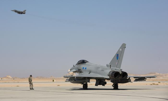 RAF Eurofighter in Oman