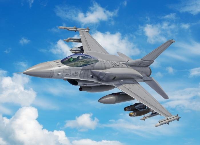 CGI of a Block 70 F-16 fighter