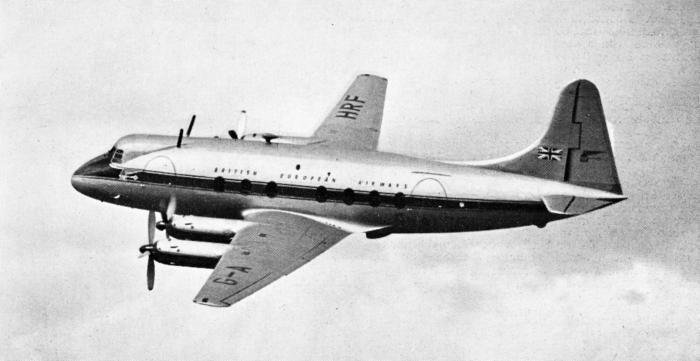 FIRST EVER – With the distinction of being the World’s first civil air liner to be designed, from the outset, for airscrew turbines, the Viscount promises to set a new high standard of air line travel.