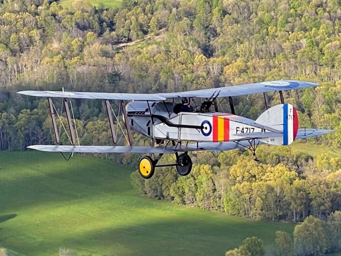 Mark Mondello flying Old Rhinebeck’s ‘Brisfit’ reproduction in May.