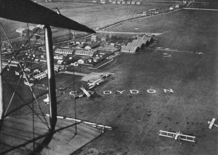 An aerial view of the fledgling airfield taken in 1925