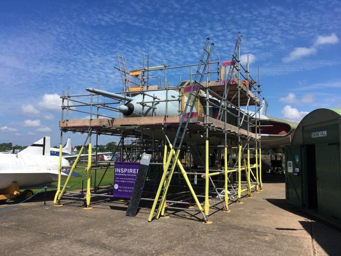The scaffolding was provided by Inspired Scaffolding Services of Bilsthorpe near Newark.