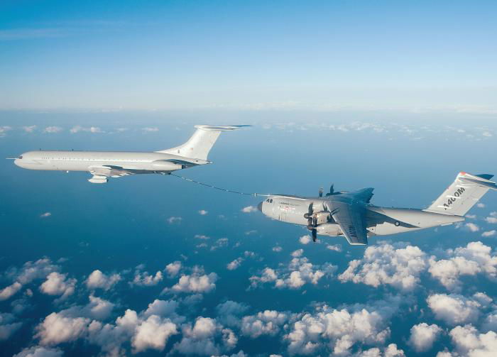 In February 2011 ZA149 engaged in dry hook up trials with the first prototype Airbus A400M Atlas F-MMMT. These dry hook ups did not go smoothly, the Atlas became increasingly unstable behind the VC10 and had to hurriedly disengage.