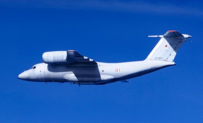 A Russian Air Force AN-72 seen during the intercept made over the Baltic Sea by the Hungarian Air Force Jas-39 Gripens