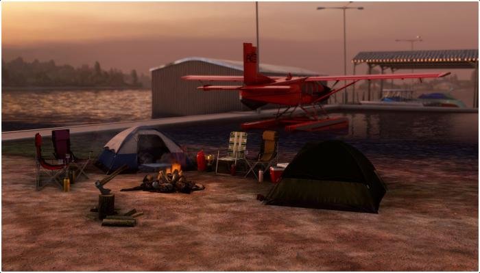 The Campout utility allows you to camping anywhere in the world.