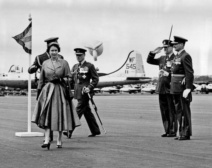When the Queen first reviewed her air force