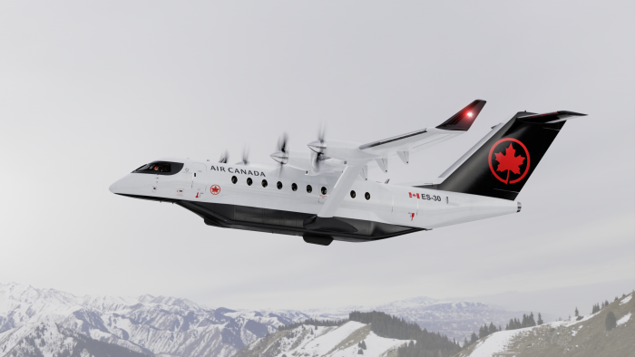 In Air Canada service, the ES-30 will feature a three-abreast 2-1 layout, along with a lavatory and galley