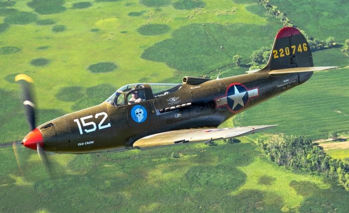 The Central Texas Wing began applying the new scheme to its P-39 about a month before AirVenture.