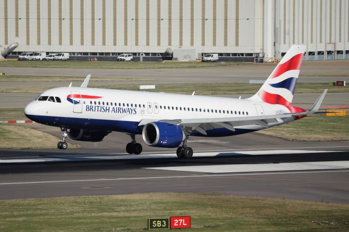 Library image: The aircraft involved was an Airbus A320neo. BA operates a fleet of 18 examples.