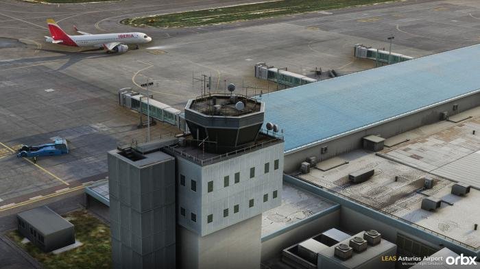 Orbx has recreated the airport buildings in detail.
