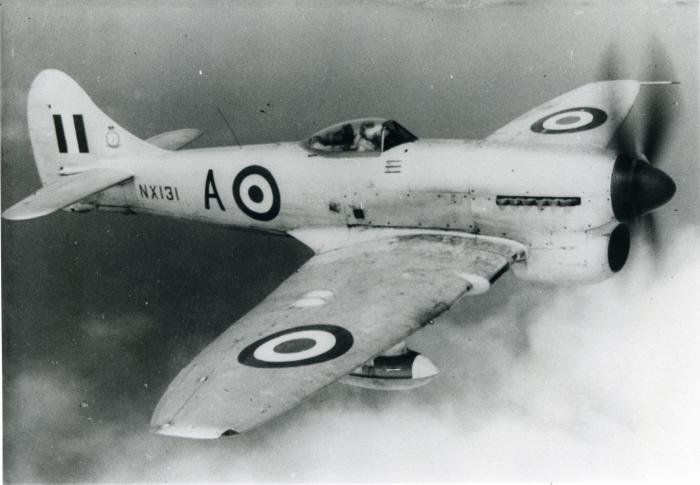 When 8 Squadron suffered a series of accidents shortly after converting to the Tempest VI, all the squadron aircraft were throroughly tested. Squadron Leader Jensen’s NX131 was noted as ‘an extraordinary aircraft.’ The squadron operated from Aden and saw action policing tribesmen in the colony during 1947.