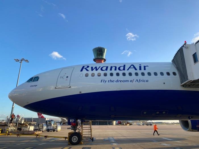 RwandAir's fleet includes a pair of Airbus A330 widebodies. These comprise an example each of the -200 and -300, with the latter, 9XR-WP (c/n 1759), pictured here at London/Heathrow
