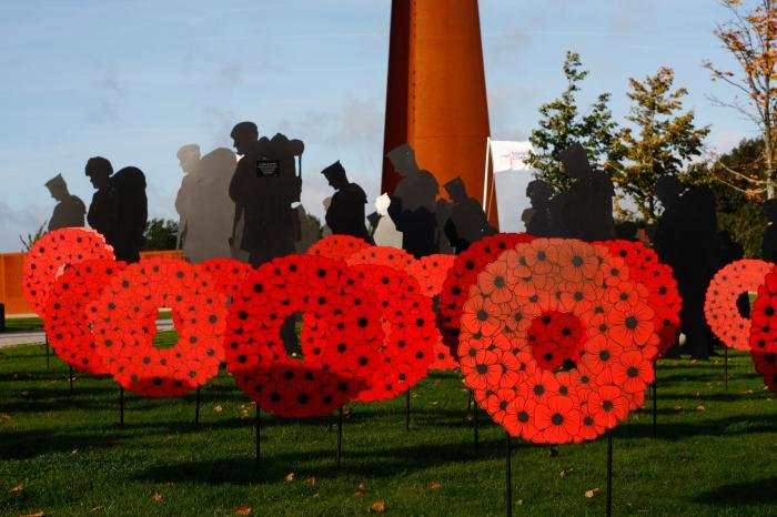 The tribute will remain in place at the Lincolnshire centre until January