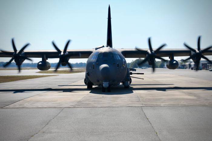 An AC-130J Ghostrider taxies on the flightline following the AC-130J Ghostrider dedication and delivery ceremony, Nov. 2, 2022, at Bob Sikes Airport in Crestview, Fla. The ceremony marked the 31st and final AC-130J delivery to the U.S. Air Force. The AC-130J Ghostrider is a fifth-generation gunship that provides close air support, air interdiction and armed reconnaissance.