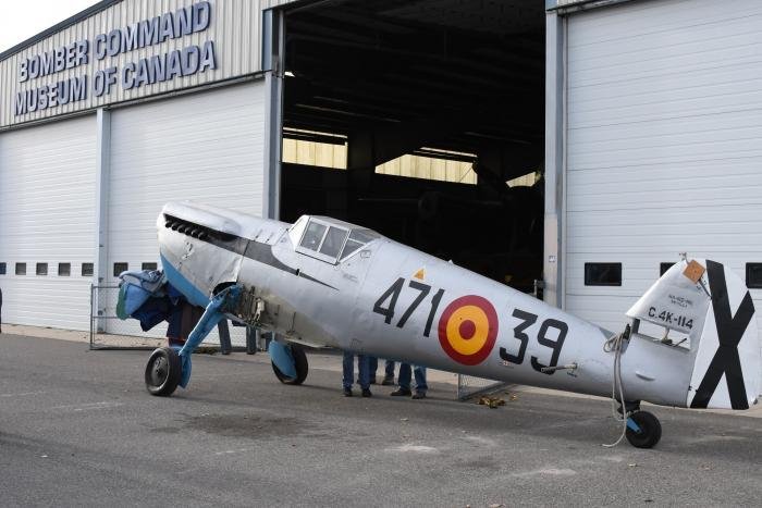 Spanish-marked Buchón C.4K-114 is pictured after arriving at its new home