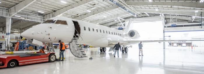 The first of three Global 6000 business jets that are destined to become the Luftwaffe's new fleet of Pegasus SIGINT aircraft has been delivered to Bombardier Defense's modification facility in Wichita, Kansa, where it will undergo extensive modification work.