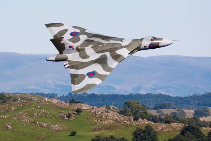 Low over Lake Windemere provided one of the most picturesque backdrops XH558 has been photographed against