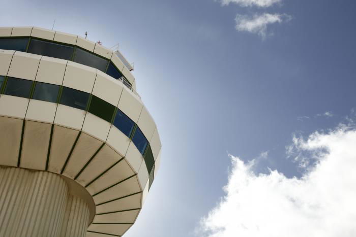 London/Gatwick's easily recognisable ATC tower is seen here