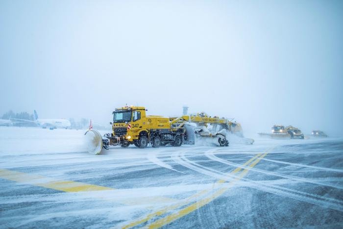 The new vehicles are the world’s largest and most powerful runway sweepers