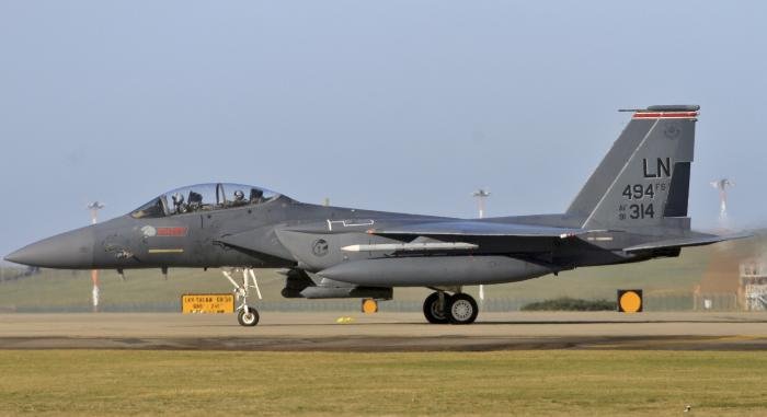 The 494th FS commander has 91-0314 applied to the tail.