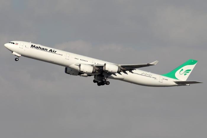 Despite sanctions Iranian airlines have managed to acquire aircraft such as this Airbus A340-600 operated by Mahan Air. The latest aircraft to arrive in Iran in breach of sanctions are the four Airbus A340-300s –at present it is not known which airline will operate these jetliners.