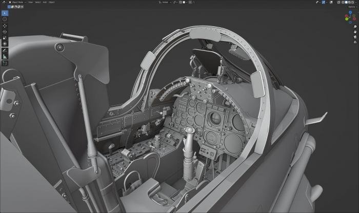 Work is also well underway in animating the cockpit and setting up clickable areas.