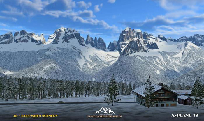 The mountains are reconstructed in 3D with photographic 4K textures and custom mesh.