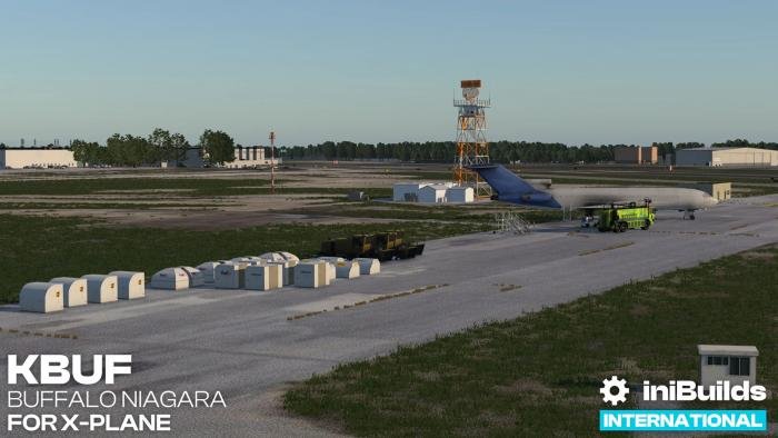 The package features hand-made ground polygons with bespoke texture sets and airport clutter.