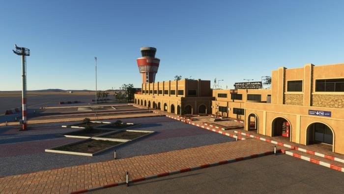 The terminal and control tower are accurately recreated.