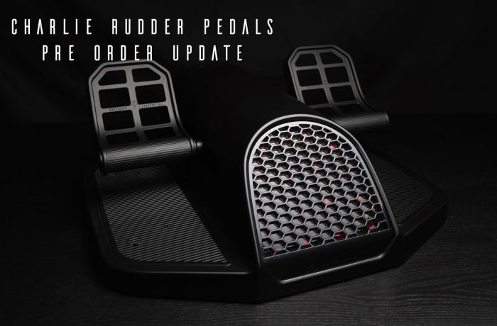 Honeycomb Aeronautical's Charlie Rudder Pedals are now available on pre-order, with shipping scheduled for later this year.