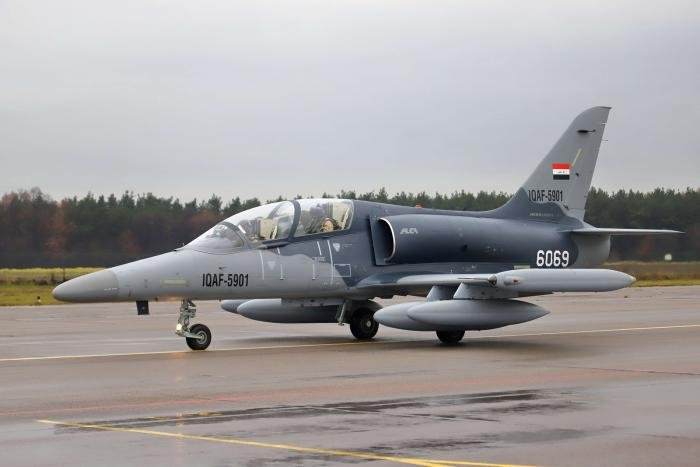 This IQAF-operated L-159T1 ALCA (serial IQAF-5901/6069) is seen on the ground at Vodochody Airport, near Prague. Previously used to train Iraqi ALCA pilots in the Czech Republic, this aircraft has now been delivered to the 115th (Attack) Squadron at Balad Air Base in Iraq.