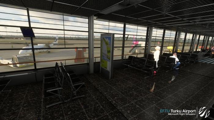 The terminal interior is modelled in high detail.