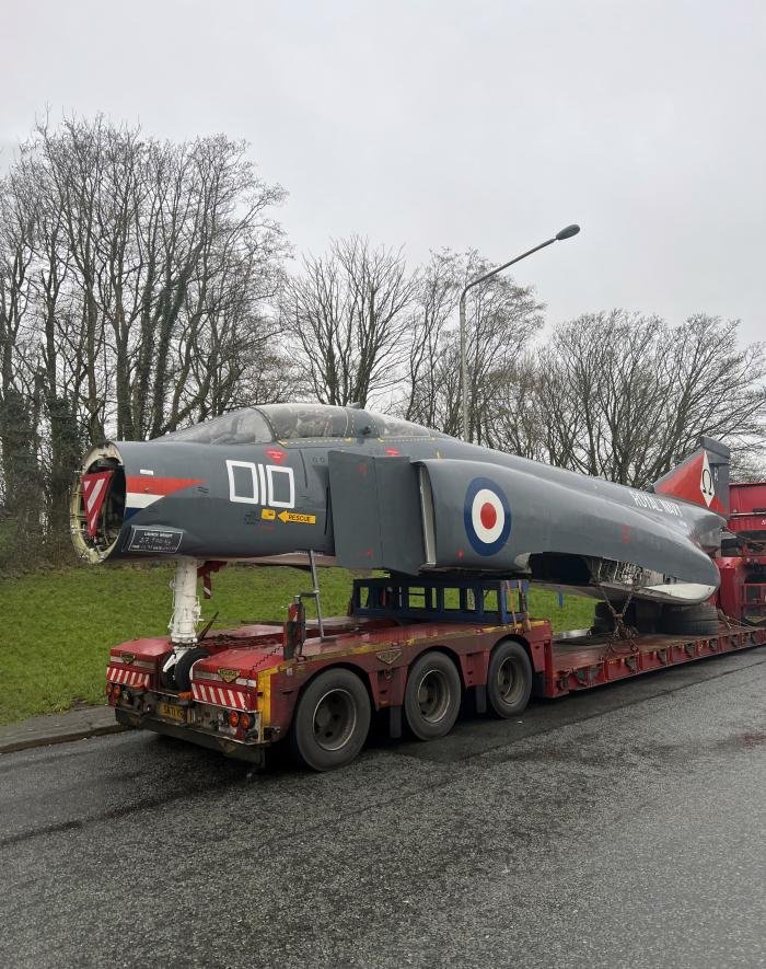 Here parked at a service station en route from Yeovilton to Kinloss, Phantom FG1 XV586 is a spectacular addition to the rapidly growing Morayvia collection.