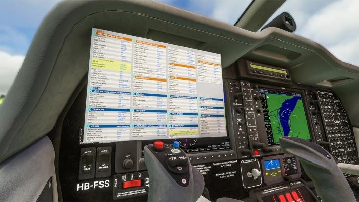 Systems simulation includes a custom G1000 NXI and checklists.