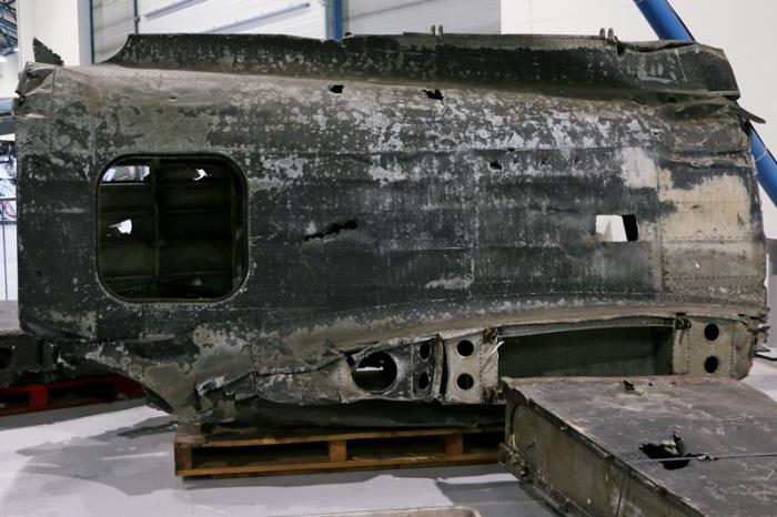 The surviving rear section of LK488 is now on display at RAF Museum’ Hendon…