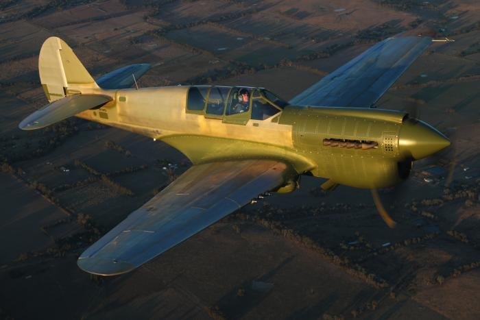 Curtiss P-40N Warhawk 42-105875 flying in Australian skies recently