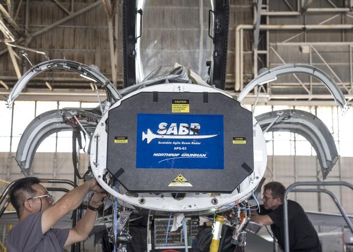 The Northrop-Grumman AN/APG-83 SABR AESA radar is designed to be a self-contained ‘drop in’ replacement for the F-16’s usual mechanically scanned radar and is quick and easy to swap in.