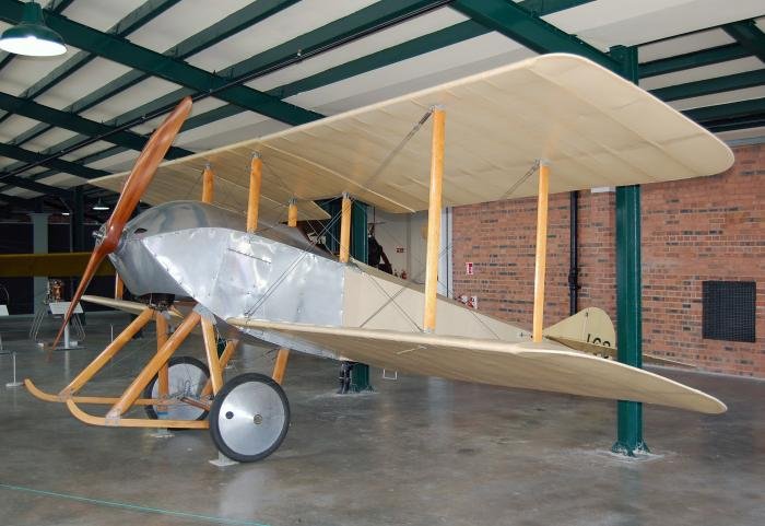 Sopwith Tabloid reproduction ‘168’/G-BFDE while on display in the Grahame-White Watch Office building at the RAF Museum Hendon. It will now become a highly prized exhibit at the Stow Maries Great War Aerodrome.
