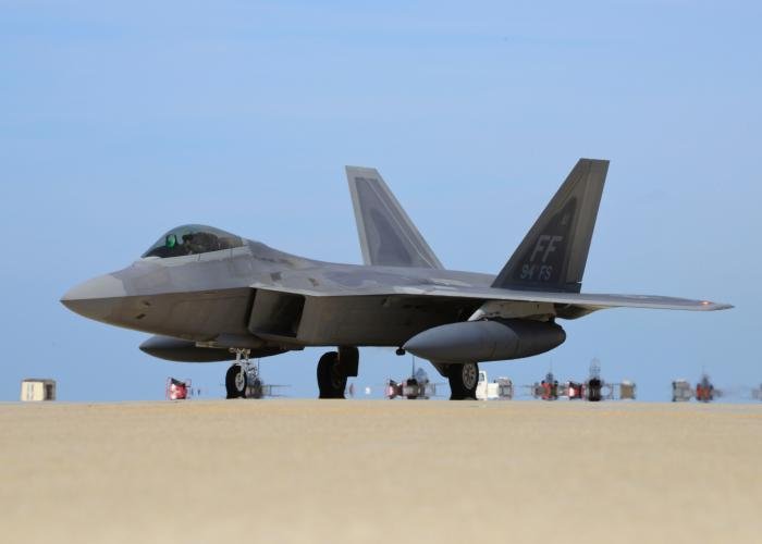 A 94th Fighter Squadron F-22A Raptor – this unit is due to deploy to Poland.