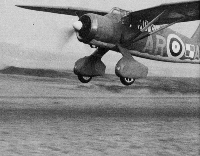 These two photographs, taken at Auchterarder on December 14 last year, depict the Lysander's first flight after restoration, piloted by Duncan Simpson. The aircraft proved completely trouble-free a credit to the painstaking work of the Strathallan team.