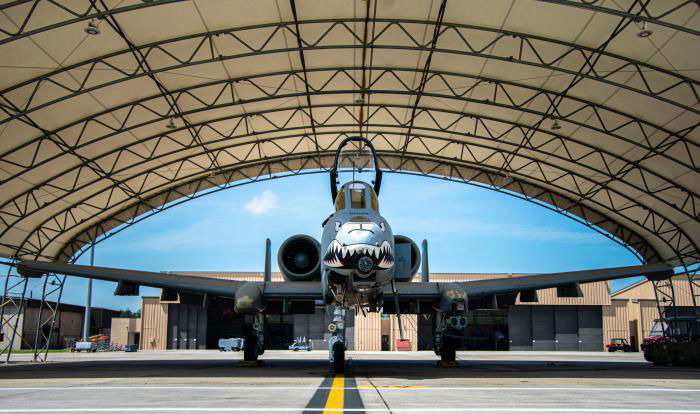 Fairchild Republic A-10C Thunderbolt II (serial 80-0149) - now formerly assigned to the 74th FS 'Flying Tigers' - rests in a sun shelter at Moody AFB, Georgia, before departing to join the 309th AMARG at Davis-Monthan AFB, Arizona, on April 5, 2023. This was the first of 21 A-10Cs that are due to be retired from use this year.