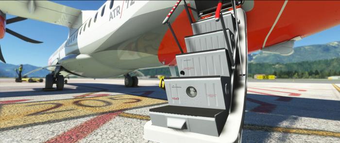 Various animations such as passenger stairs are modelled.