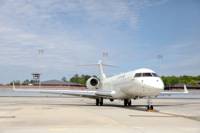 The USAF's latest E-11A BACN (serial 22-9046) on the ground at Robins AFB, Georgia, after being delivered to the newly activated 18th ACCS on April 24, 2023. This aircraft is the first of ten E-11As that will be operated by the 18th ACCS.