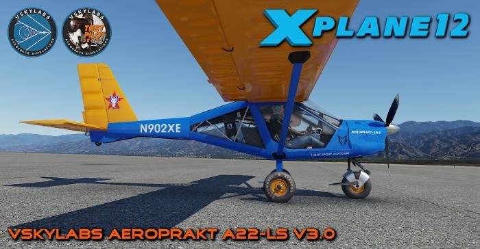 The Aeroprakt A22-LS v3.0 for X-Plane 12 sports an upgraded 3D model.